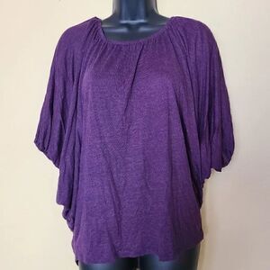 Costa Blanca Purple Bagwing Sleeve Top